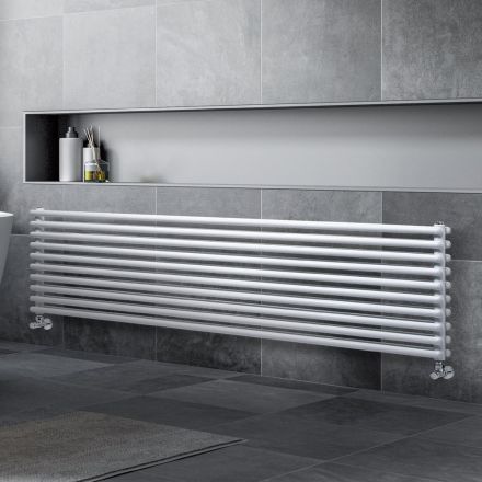 Strega Hydraulic Radiator with Double Set of Horizontal Elements Made in Italy Viadurini