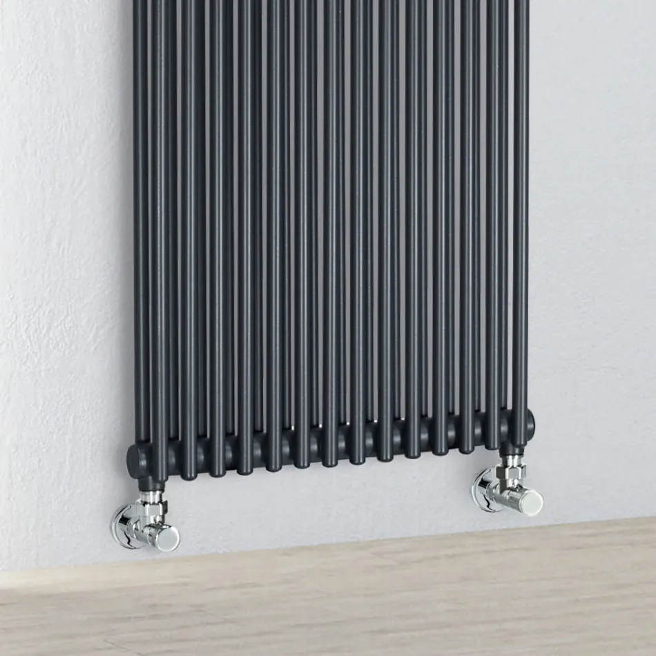 Hydraulic Radiator with Double Set of Vertical Elements Made in Italy - Pasticcio Viadurini