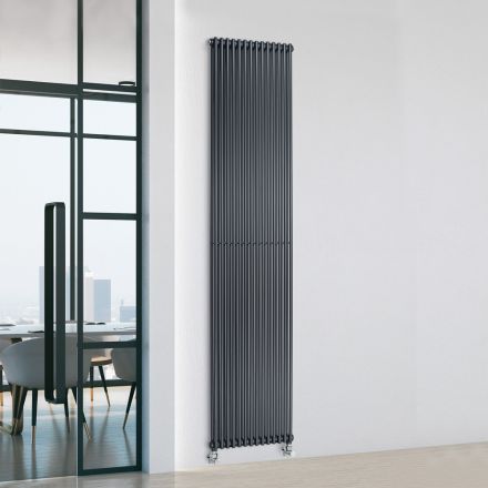 Hydraulic Radiator with Double Set of Vertical Elements Made in Italy - Pasticcio Viadurini