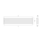 Torrone - Hydraulic Radiator with Single Square Section Elements Made in Italy Viadurini