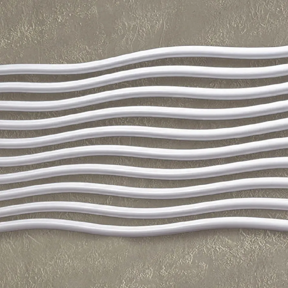 Hydraulic Radiator with Curved Horizontal Elements Made in Italy - Zucchero Viadurini