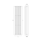 Traffic White Hydraulic Radiator with Flat Steel Elements - Plum Viadurini