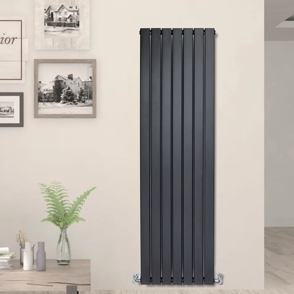 Hydraulic Radiator with a Single Set of Flat Elements Made in Italy - Zabaione Viadurini
