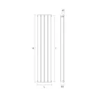 Hydraulic Radiator with a Single Set of Flat Elements Made in Italy - Zabaione Viadurini
