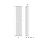 Hydraulic Radiator with Triple Set of Vertical Elements Made in Italy - Cenci Viadurini