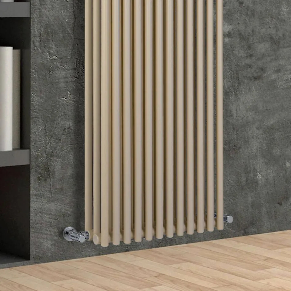 Hydraulic Radiator with Triple Section of Vertical Elements - Cantucci Viadurini