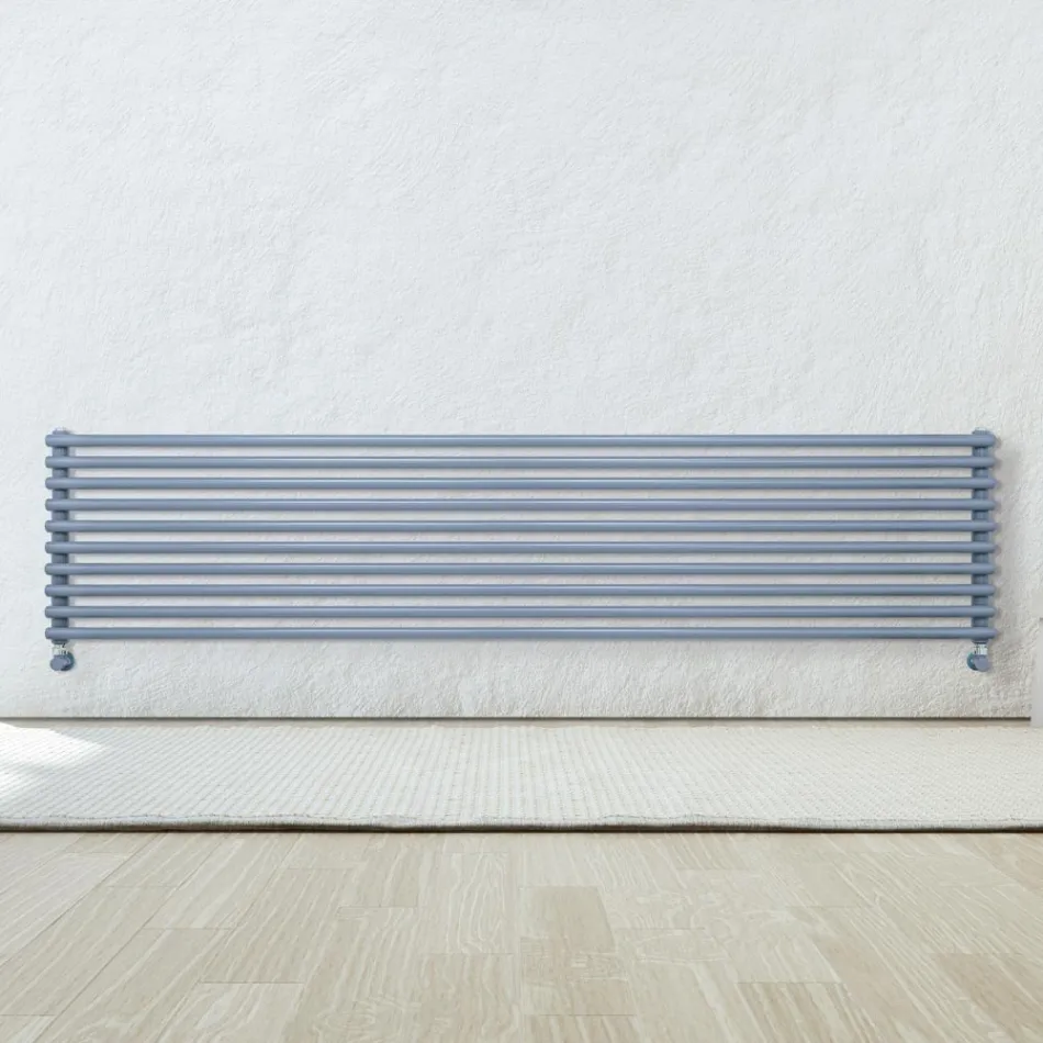 Hydraulic Radiator with a Series of Horizontal Elements Made in Italy - Cappello Viadurini
