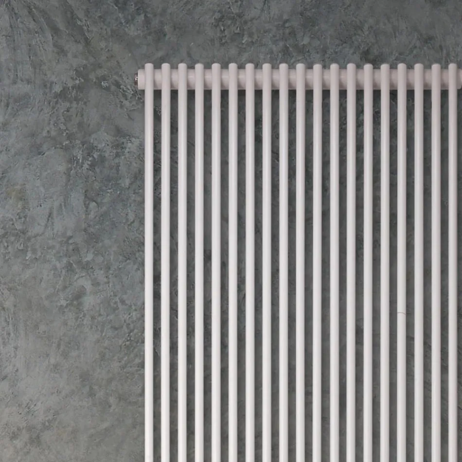 Hydraulic Radiator with a Series of Vertical Elements Made in Italy - Carbon Viadurini
