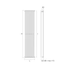 Hydraulic Radiator with a Series of Vertical Elements Made in Italy - Carbon Viadurini