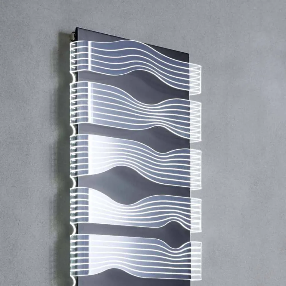 Design Hydraulic Radiator for Living Room or Bathroom with Led 839 W - Shine Viadurini