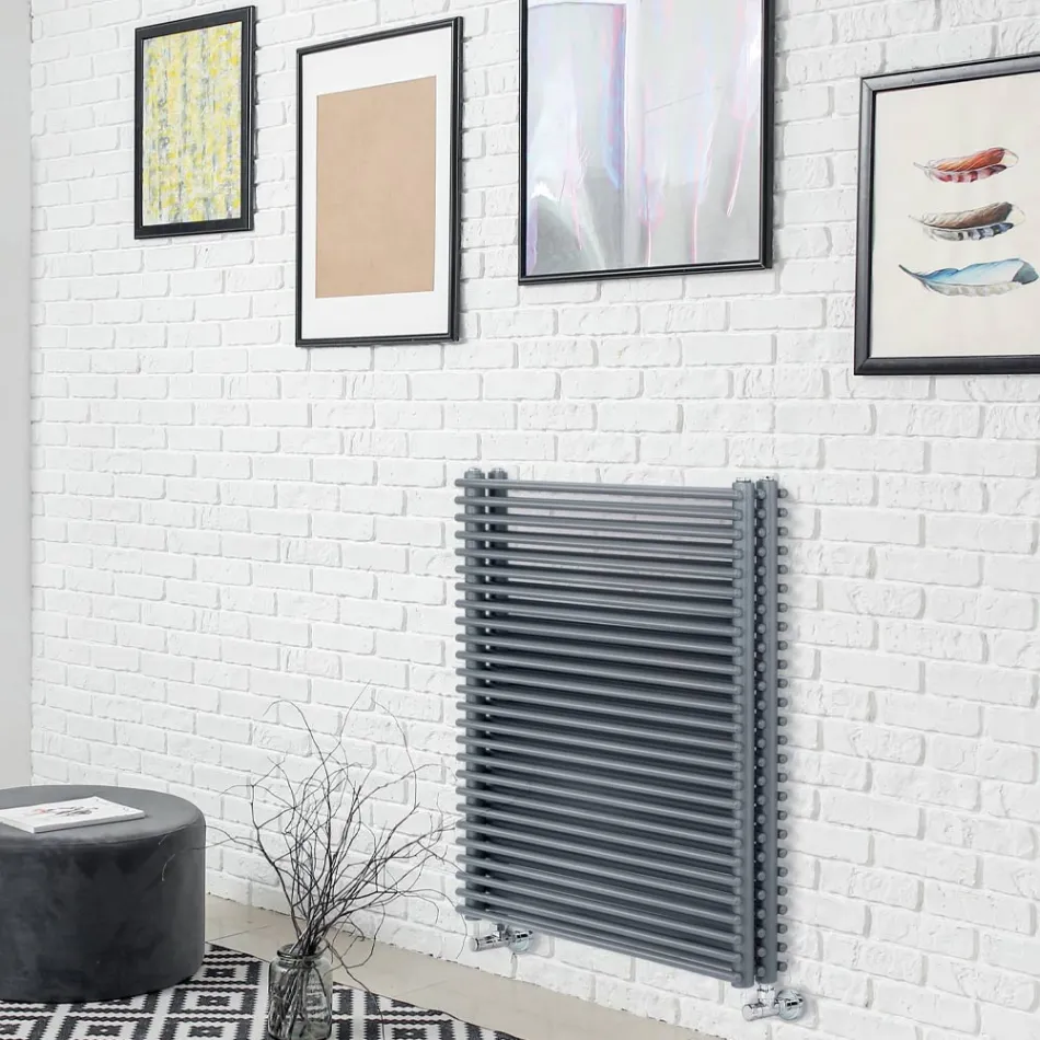 Hydraulic Steel Radiator with Triple Section of Made in Italy Elements - Ciambella Viadurini