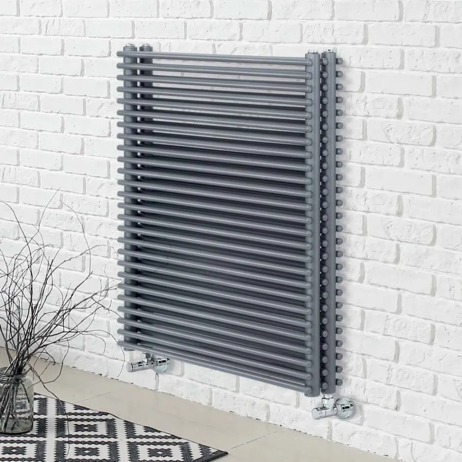 Hydraulic Steel Radiator with Triple Section of Made in Italy Elements - Ciambella Viadurini