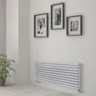 Steel Hydraulic Radiator with Pure White Finish, Made in Italy - Cookies Viadurini