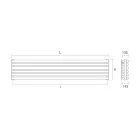 Steel Hydraulic Radiator with Pure White Finish, Made in Italy - Cookies Viadurini