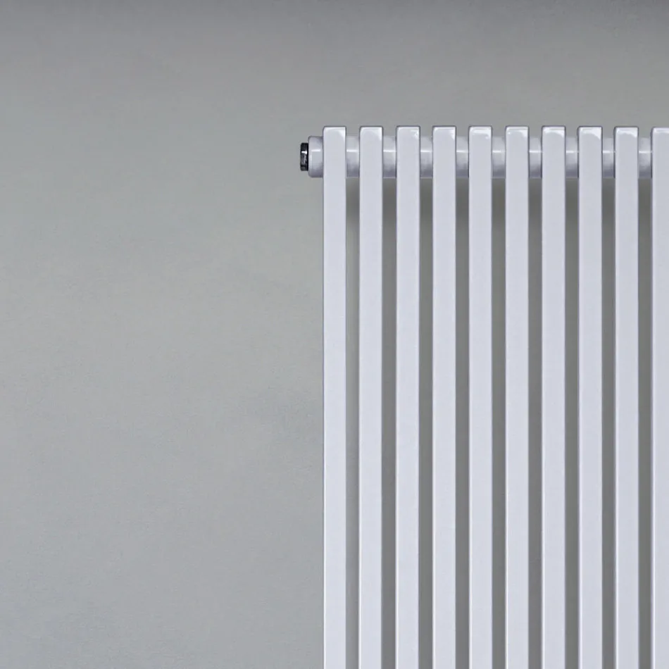Steel Hydraulic Radiator with Traffic White Finish Made in Italy - Coppa Viadurini
