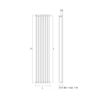 Steel Hydraulic Radiator with Traffic White Finish Made in Italy - Coppa Viadurini