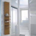 Steel hot water radiator with wooden shelves Utility by Scirocco H