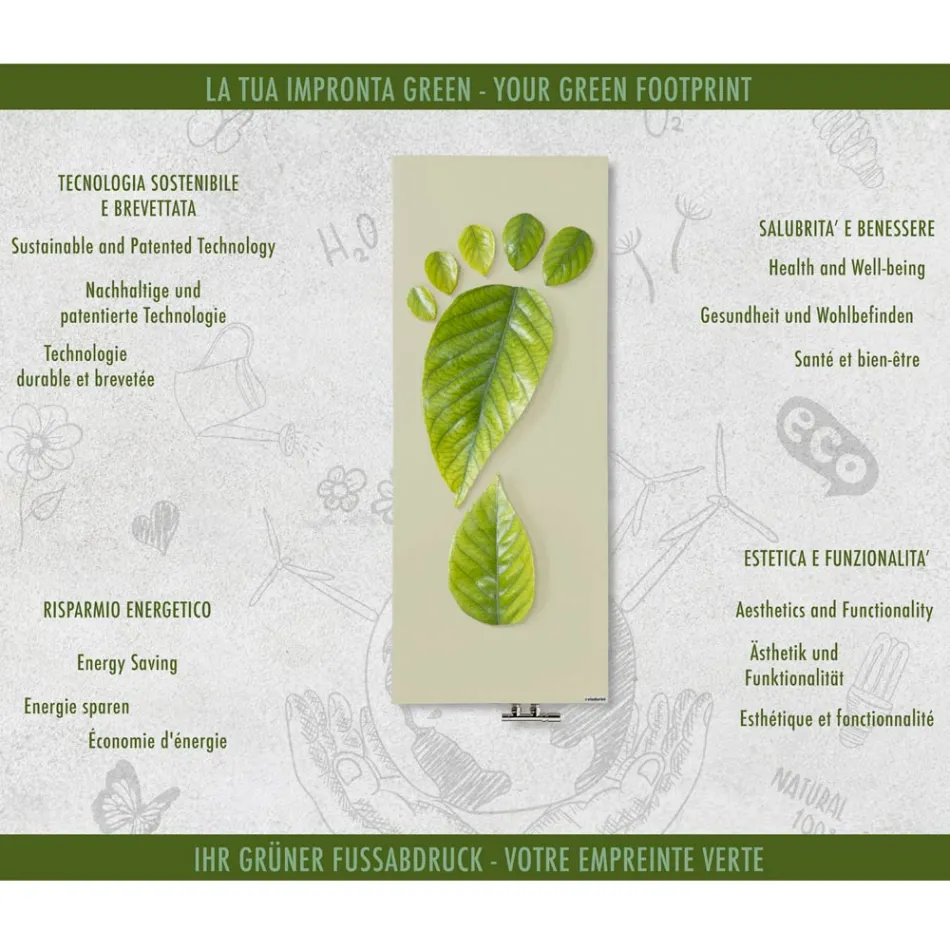 Customizable Marble Powder Hydraulic Radiator Made in Italy - Lineep Viadurini