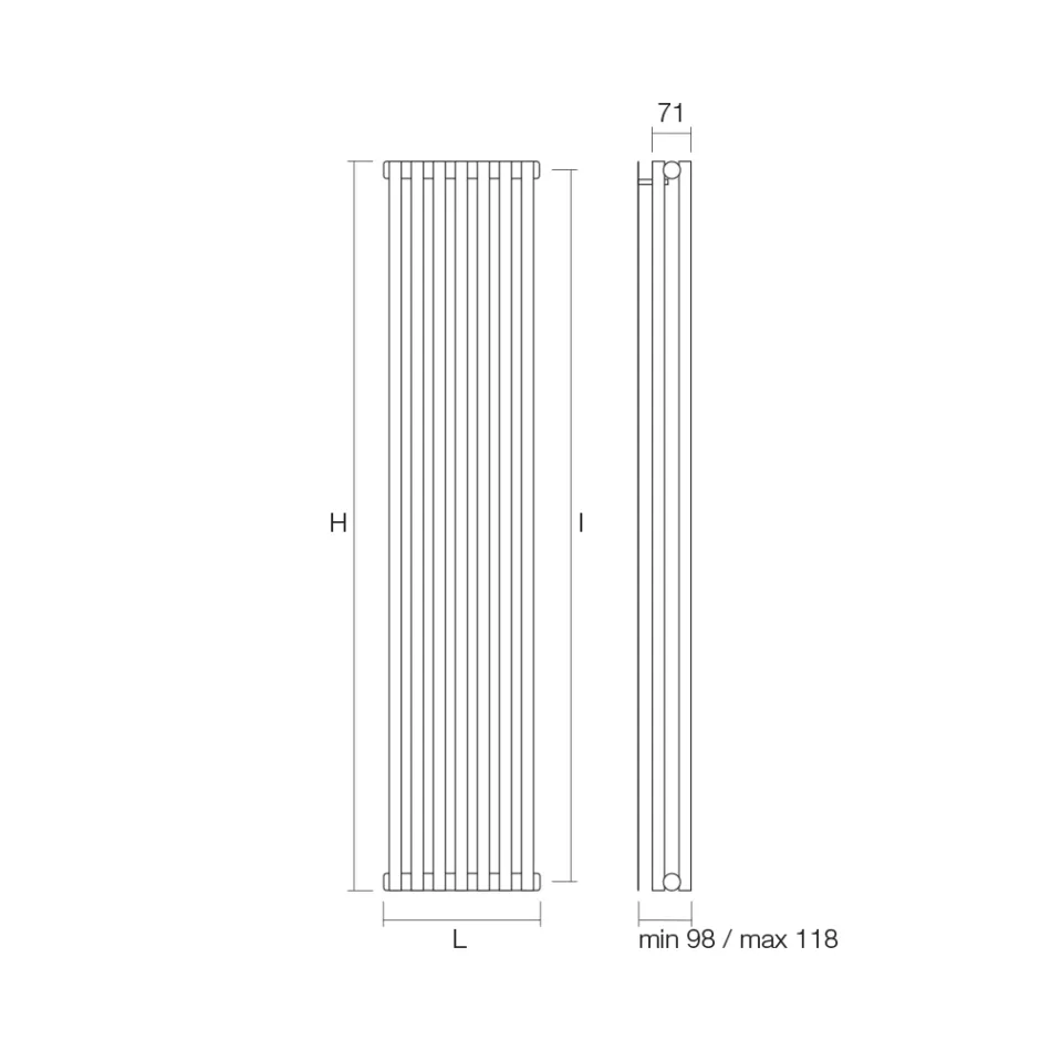 Hydraulic Radiator Made with Carbon Steel Structure - Gelato Viadurini