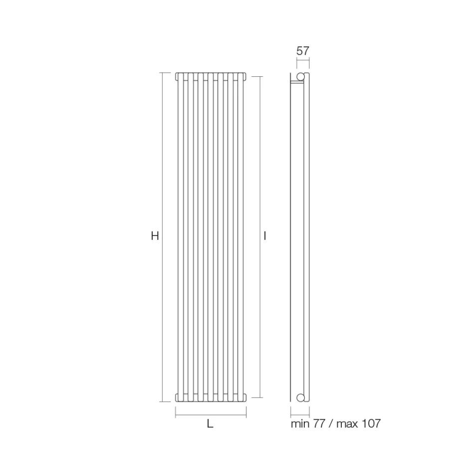 Hydraulic Radiator Made of Carbon Steel Made in Italy - Cannoli Viadurini