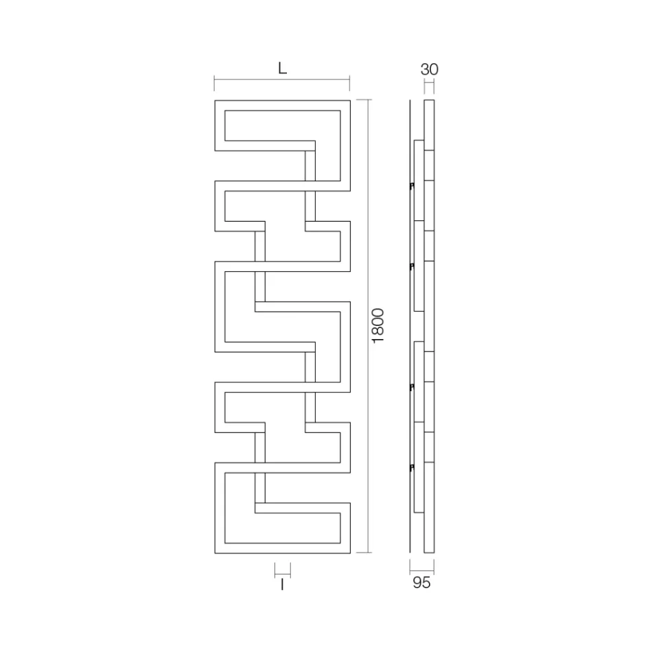 Stainless Steel Hydraulic Radiator Made in Italy - Oven Viadurini