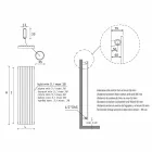 Modern Design Vertical Hydraulic Wall Radiator up to 1224 Watt - Regolo Viadurini