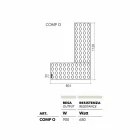 Modern Electric Colored Light Fixture, Brick by Scirocco H Viadurini