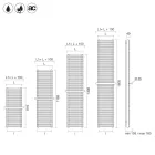 Mixed Radiator with Bar in Different Heights and Widths Made in Italy - Brace Viadurini