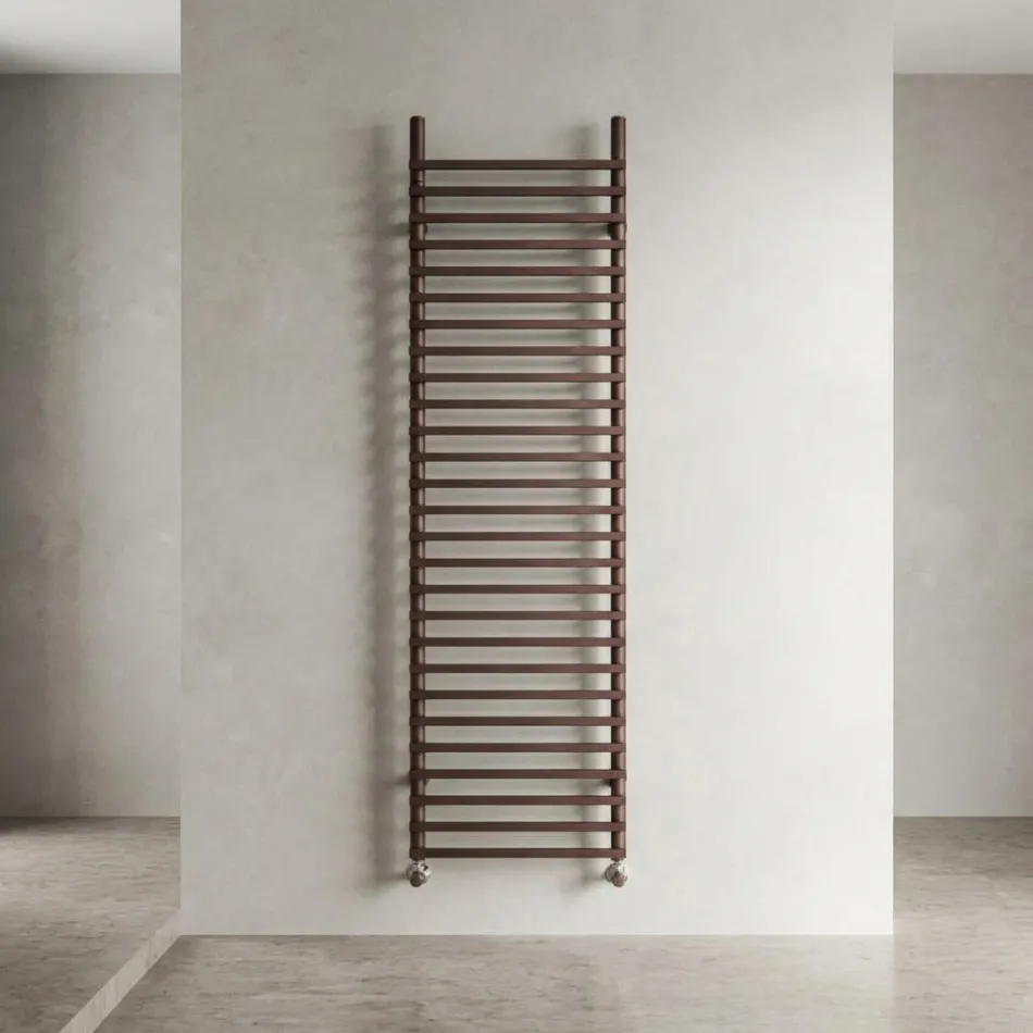 Mixed Steel Radiator with Brown Copper Finish Made in Italy - Ignis Viadurini