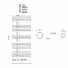 Modern Design Wall Mounted Towel Warmer Up to 690 W - Peacock Viadurini