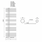Radiator Chrome Towel Warmer in Steel Hydraulic Design 483 W - Pavone Viadurini