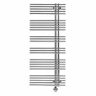 Electric heated towel rail in chromed steel design 700 W - Peacock Viadurini