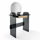 Makeup Dressing Table with Mirror and Glass Drawer 3 Finishes - Salvie Viadurini