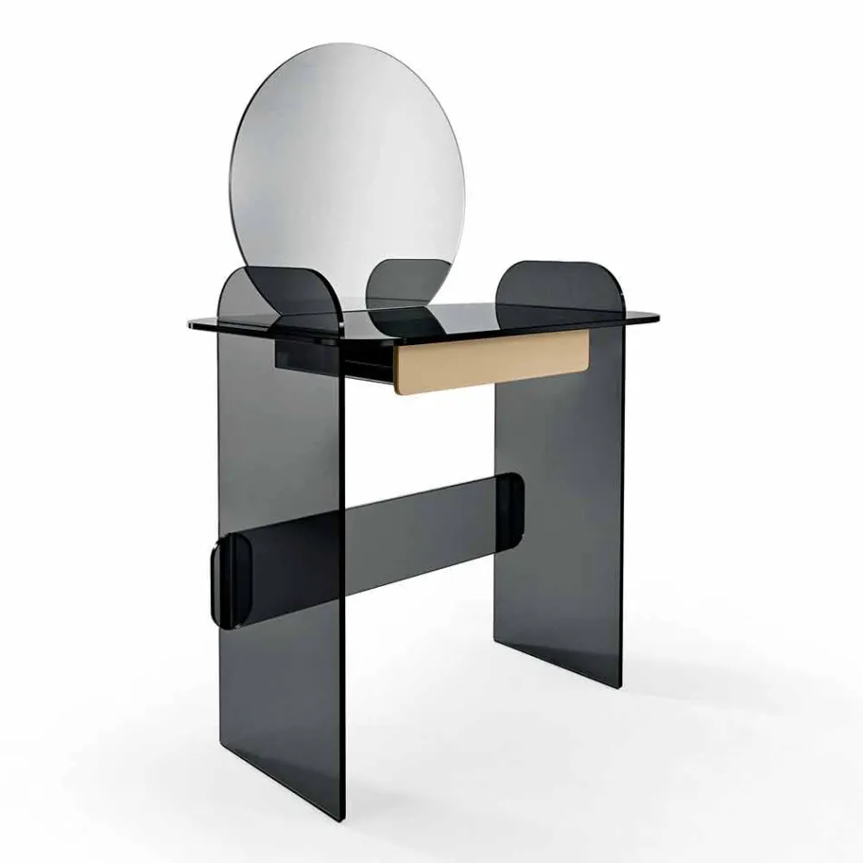 Makeup Dressing Table with Mirror and Glass Drawer 3 Finishes - Salvie Viadurini