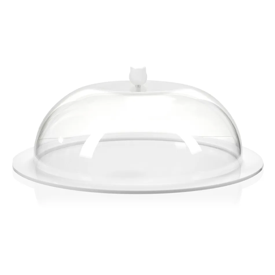 Transparent Plexiglass Round Cake Pan Made in Italy 2 Sizes - Crotone Viadurini