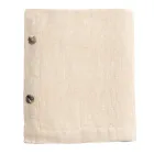 Modular Tablecloth in Colored Linen with Buttonholes and 10 Buttons - Mediterranean Viadurini