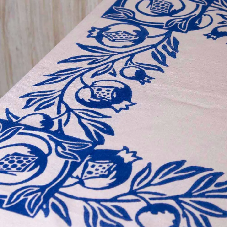 Tablecloth of Art with Hand Printed Design of High Italian Craftsmanship - Trademarks Viadurini