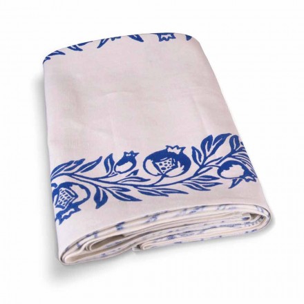 Tablecloth of Art with Hand Printed Design of High Italian Craftsmanship - Trademarks Viadurini