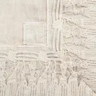 Rectangular Beige Linen Tablecloth with Luxury Tassel Lace Frame - Zippel Viadurini