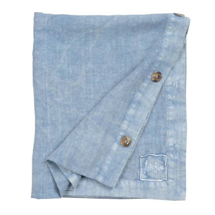 Rectangular Linen Tablecloth with Buttonholes and 10 Buttons, Luxury - Mediterranean Viadurini