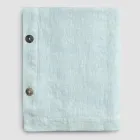 Luxury Modular Colored Linen Tablecloth with Buttonholes and 12 Buttons - Mediterranean Viadurini