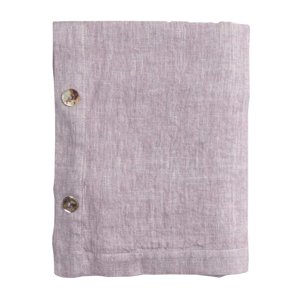 Luxury Modular Colored Linen Tablecloth with Buttonholes and 12 Buttons - Mediterranean Viadurini