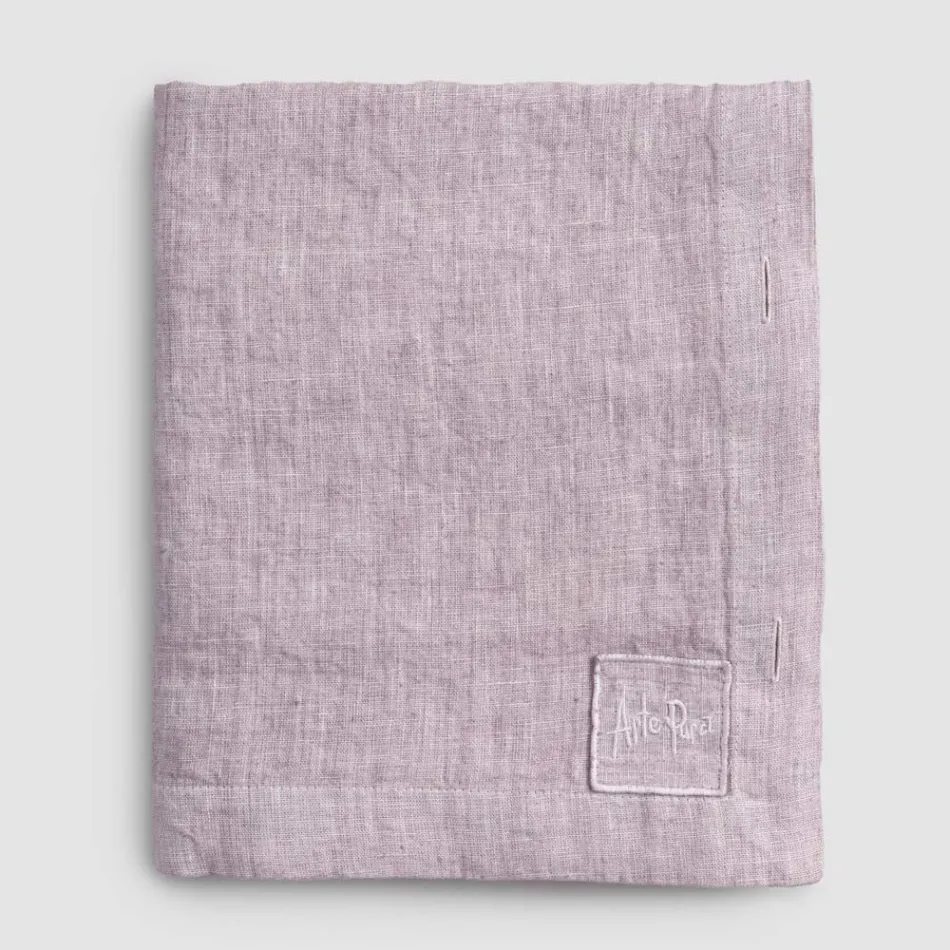 Luxury Modular Colored Linen Tablecloth with Buttonholes and 12 Buttons - Mediterranean Viadurini