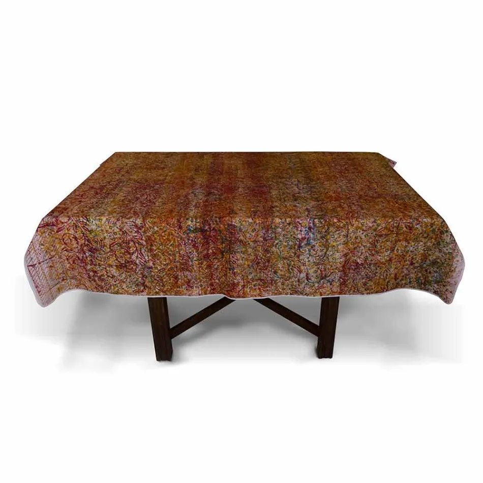 High Quality Italian Crafted Tablecloth in Hand Printed Cotton - Trademarks Viadurini