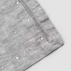 Breakfast Placemats in Gray Linen with Crystals 2 Pieces - Macanno Viadurini