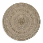 Round American Placemats in White or Brown Polyester 12 Pcs - Zanette Viadurini