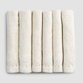 Linen Napkins with Black or Butter Crystals, 6 Pieces Italian Luxury - Precious