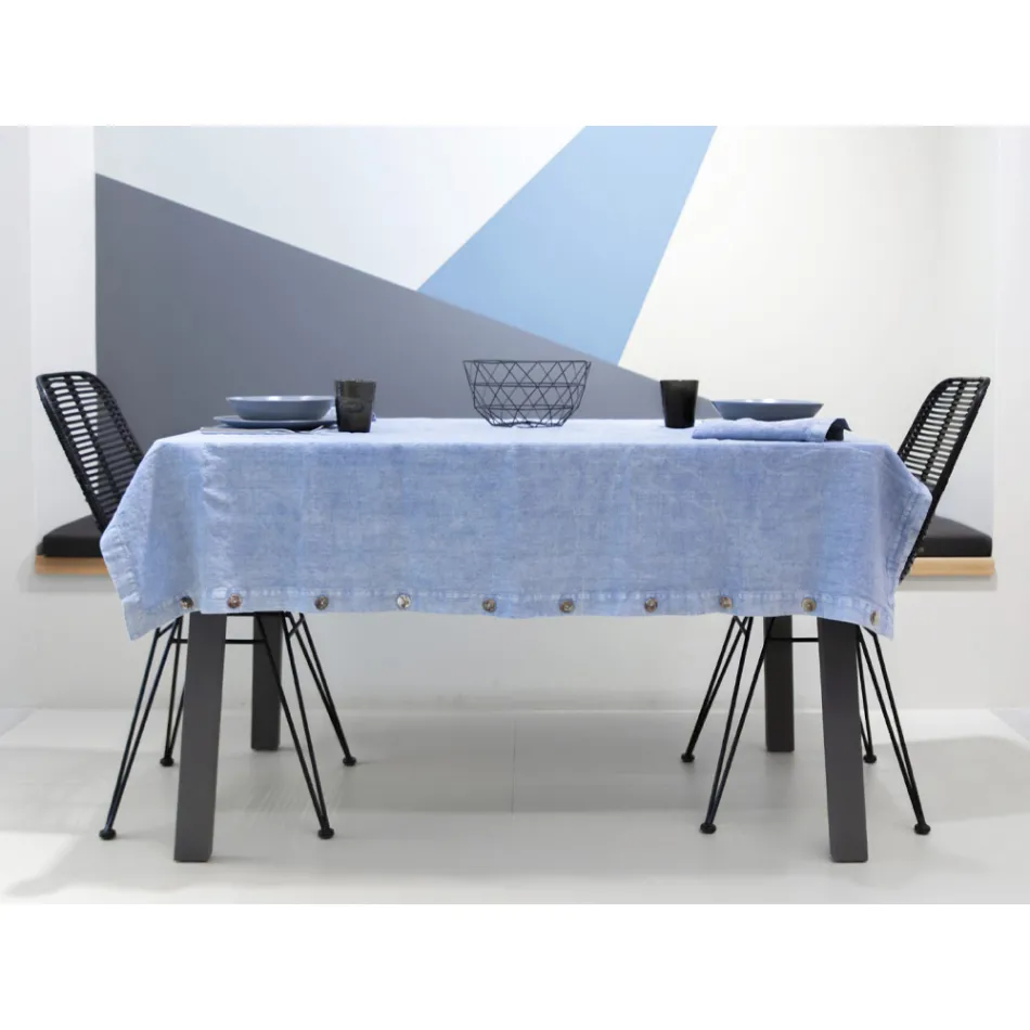 Heavy Linen Napkins with Folded Edge, Various Colors, 6 Pieces - Onestini Viadurini