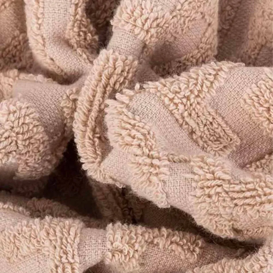 Trio of Bath Towels in Terry Cotton Towel, Face and Guest - Ginestra Viadurini