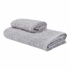 Trio of Bath Towels in Terry Cotton Towel, Face and Guest - Ginestra Viadurini
